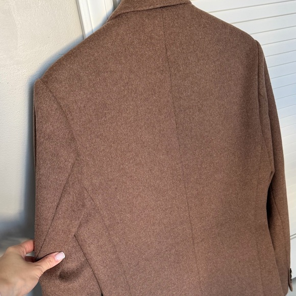 Classic Brown Wool Men's Coat - Picture 5 of 10